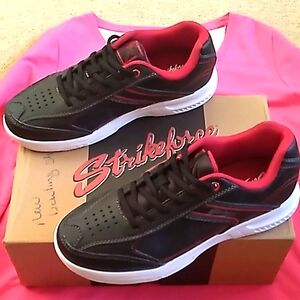 Men's Black and Red Sneakers